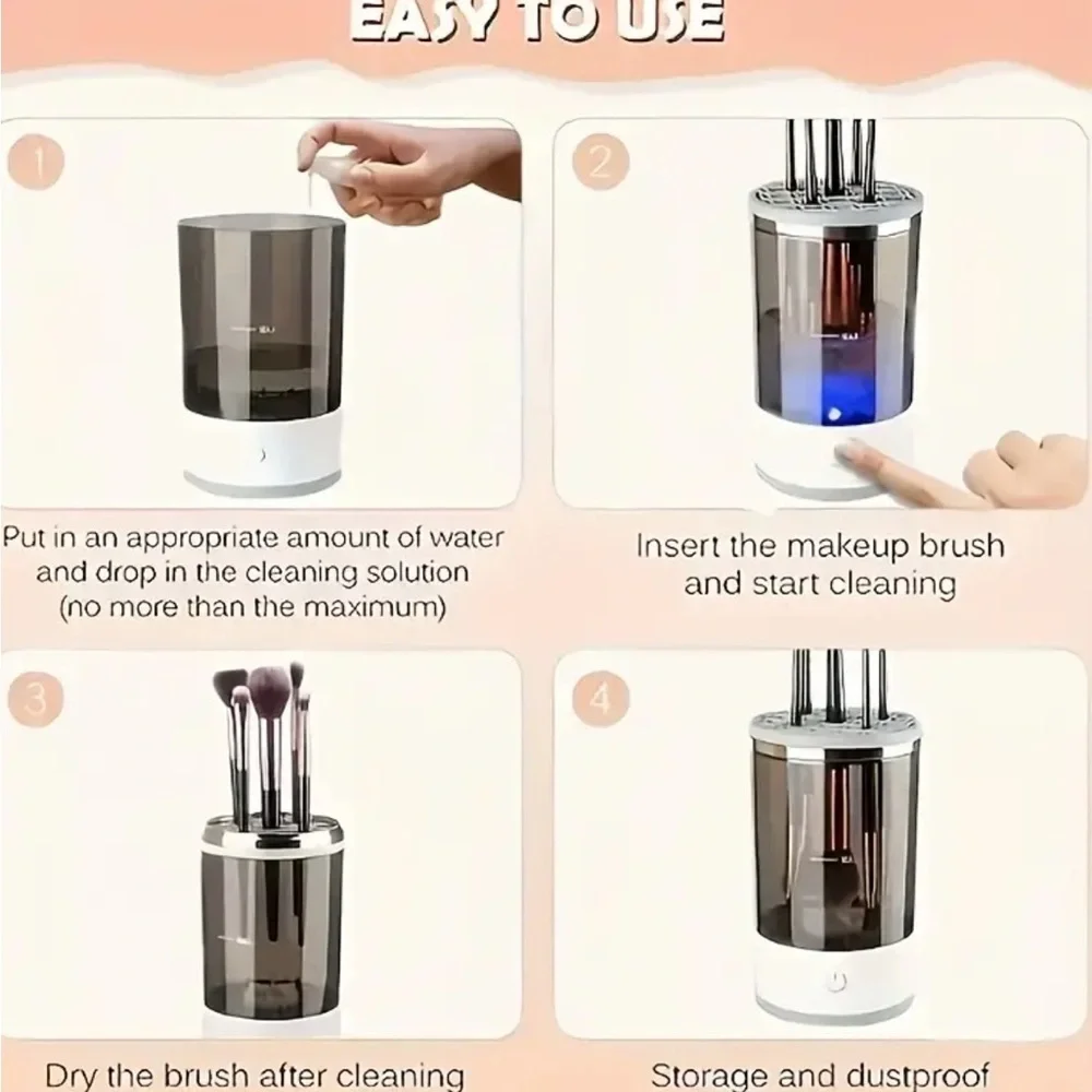 USB Electric Makeup Brush Cleaner Machine Automatic Cosmetic Brush Washer